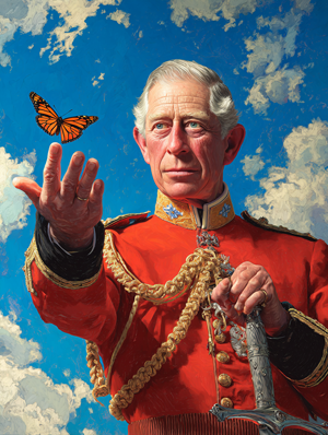 Here is another picture of the king and the butterfly.