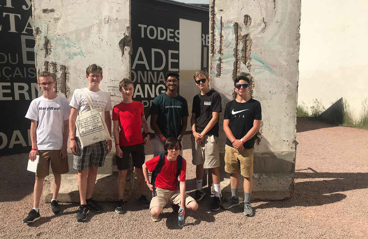 Boys at the Berlin Wall