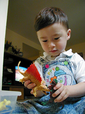 Arthur Studies His Dinosaurs