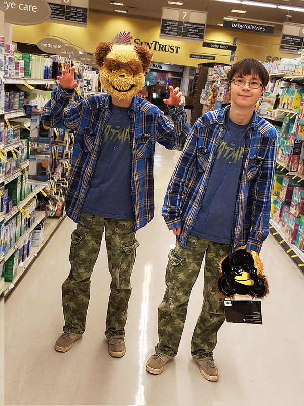 Michael In His Bear Mask