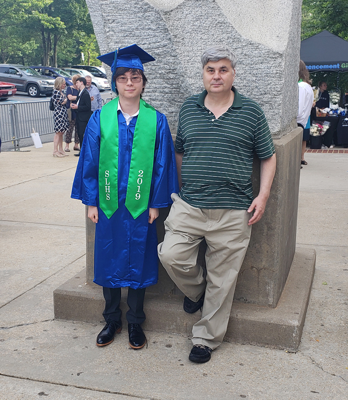 Michael Graduates with Dad