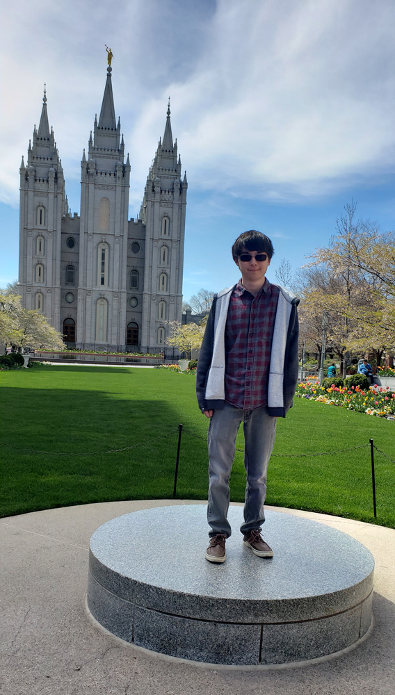 Michael Alone at the Mormon Temple